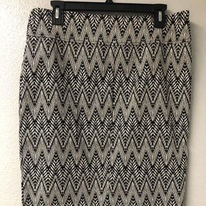 Black and White Aztec Skirt